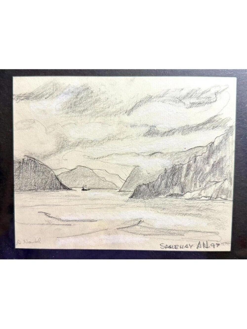 Quebec ART – Original Alain Nantel – Saguenay 1997 - Graphite